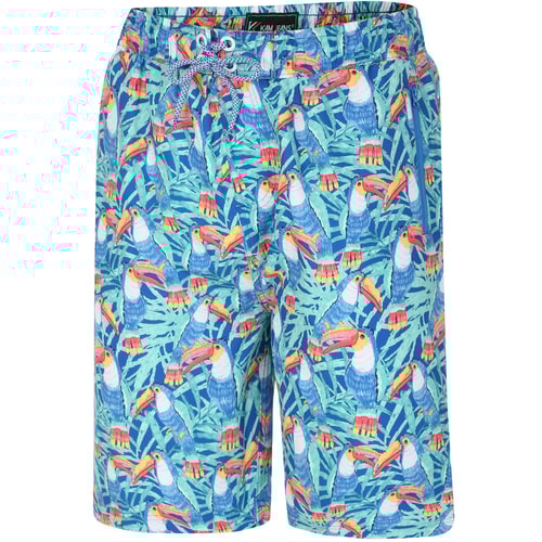 KAM Badeshorts mit Papageien-Print Multi